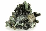 Green, Hedenbergite Included Quartz on Ilvaite - Mongolia #226194-1